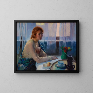 Reflection of the Afternoon - Ivan Gregorovitch Olinsky — framed artwork on a wall