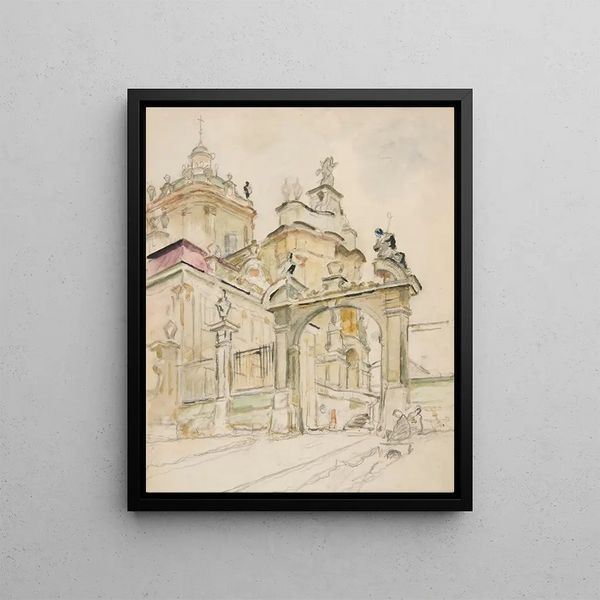 Jura Cathedral archi-cathedral in Lviv - Ivan Ivanec — framed artwork on a wall