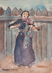 a woman playing the violin - Ivan Ivanec — artwork view