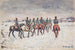 a Light Cavalry Unit approaching the village - Ivan Ivanec — artwork view