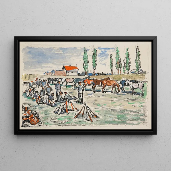 Repos des cavaliers - Ivan Ivanec — framed artwork on a wall