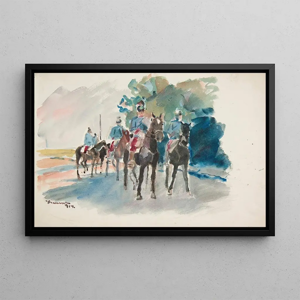 Patrouille à cheval de l'armée CK - Ivan Ivanec — framed artwork on a wall