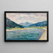 Mountain landscape painting with river - Ivan Ivanec — framed artwork on a wall