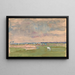 Summer landscape painting with horse and cows grazing - Ivan Ivanec — framed artwork on a wall