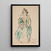 Study of a woman actress in historical costume - Ivan Ivanec — framed artwork on a wall
