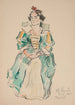 Study of a woman actress in historical costume - Ivan Ivanec — artwork view