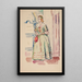 Study of a Young Woman Actress in Historical Costume Standing in the Antechamber of the Ballroom of the Podhorce Palace - Ivan Ivanec — framed artwork on a wall