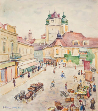 Ivan Ivanec - Trenczyn widok fragmentu miasta.webp