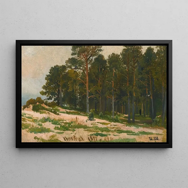 Pine Forest - Ivan Ivanovich Shishkin — framed artwork on a wall
