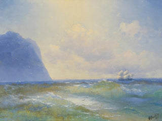 Boat at Sea - Ivan Konstantinovich Aivazovsky — artwork view