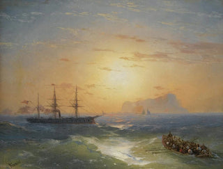 Embarkation to Ischia - Ivan Konstantinovich Aivazovsky — artwork view