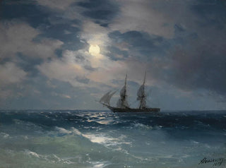 The Brick Mercury Under Moonlight - Ivan Konstantinovich Aivazovsky — artwork view