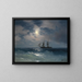 The Brick Mercury Under Moonlight - Ivan Konstantinovich Aivazovsky — framed artwork on a wall