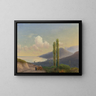 The road to Gurzuf, Crimea - Ivan Konstantinovich Aivazovsky — framed artwork on a wall