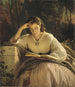 a woman reading the portrait of the artist's wife - Ivan Kramskoi — artwork view