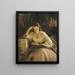a woman reading the portrait of the artist's wife - Ivan Kramskoi — framed artwork on a wall