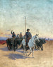 L'éleveur de bétail Folco de Baroncelli-Javon 1869-1943 on horseback with a herd of cattle - Ivan Petrovich Pranishnikoff — artwork view