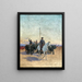L'éleveur de bétail Folco de Baroncelli-Javon 1869-1943 on horseback with a herd of cattle - Ivan Petrovich Pranishnikoff — framed artwork on a wall