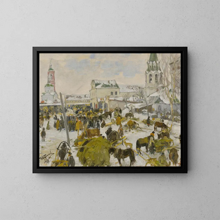 Murom City Square - Ivan Semenovich Kulikov — framed artwork on a wall