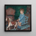 a boy with a pony - Ivan Abota — framed artwork on a wall
