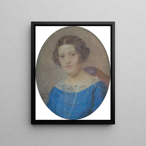 Portrait of Mrs. Leović - Ivan Rabuzin — framed artwork on a wall