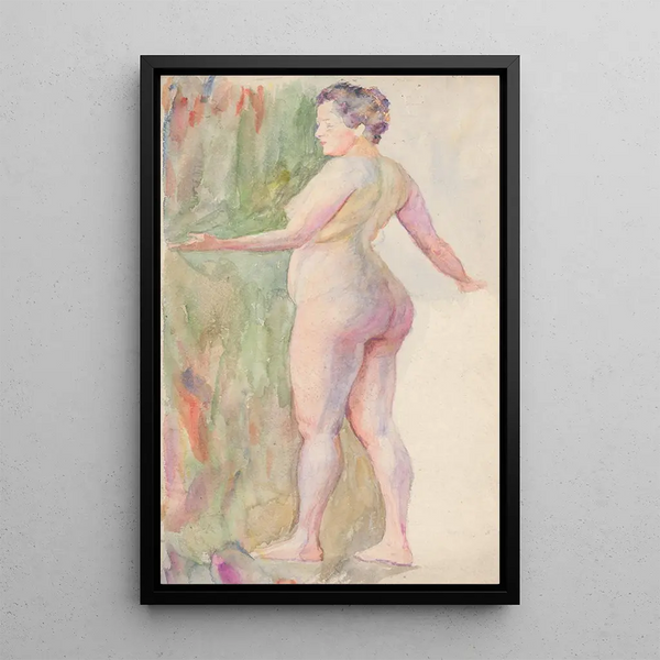 Female Nude Standing - Ivan Rabuzin — framed artwork on a wall