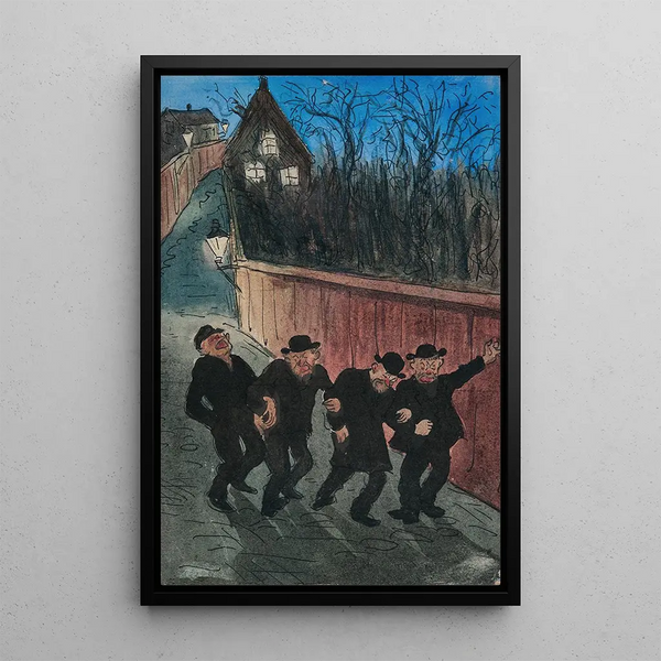 Night Walkers Painting - Ivar Arosenius — framed artwork on a wall
