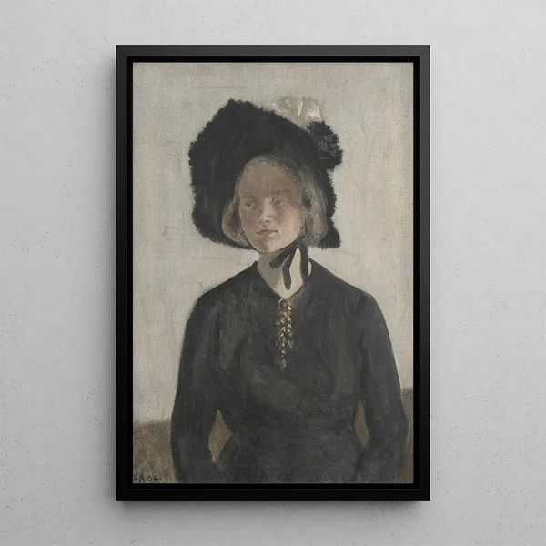 L'épouse de l'artiste, Eva - Ivar Arosenius — framed artwork on a wall