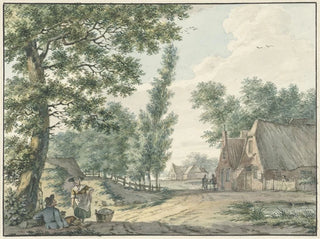 Landscape with Two People Under a Tree - Izaak Schmidt — artwork view