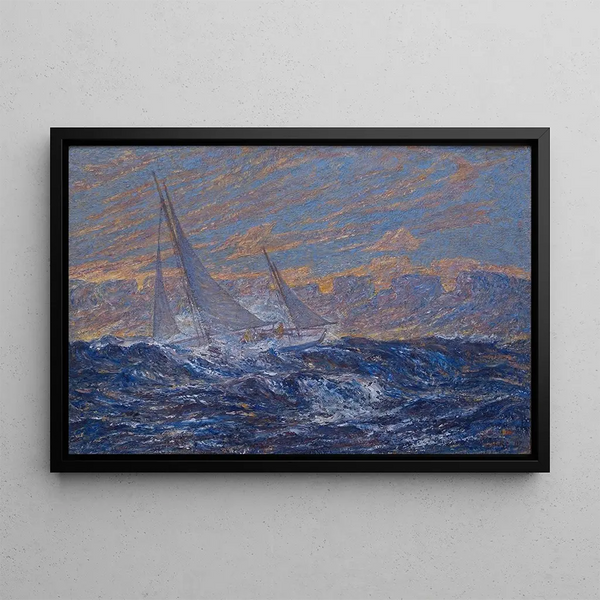Marine landscape painting - JAG Acke — framed artwork on a wall