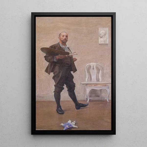 Self-portrait Painting - JAG Acke — framed artwork on a wall