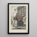 Three men in Swiss suits in front of a house - J A Zoutman — framed artwork on a wall