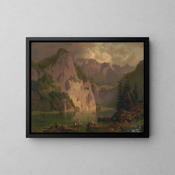 Lake Obersee near Berchtesgaden - J.C. Berke — framed artwork on a wall