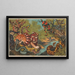 Serpent de la jungle étranglant un animal - JW Hart — framed artwork on a wall