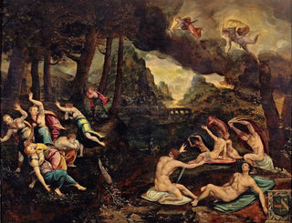 Apollon and Artemis killing Niobe's children - J Charbonnier — artwork view