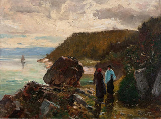 Sentier au bord de la rivière Murray, baie inférieure du Saint-Laurent - J Henry Sandham — artwork view
