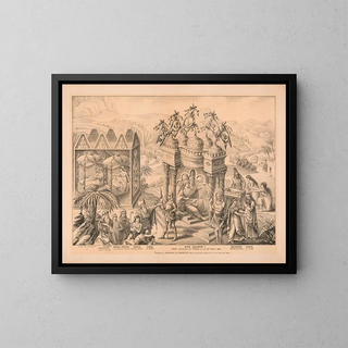 The First Session of Solomon on the Throne at Age 12 - J. S. Kolbe — framed artwork on a wall