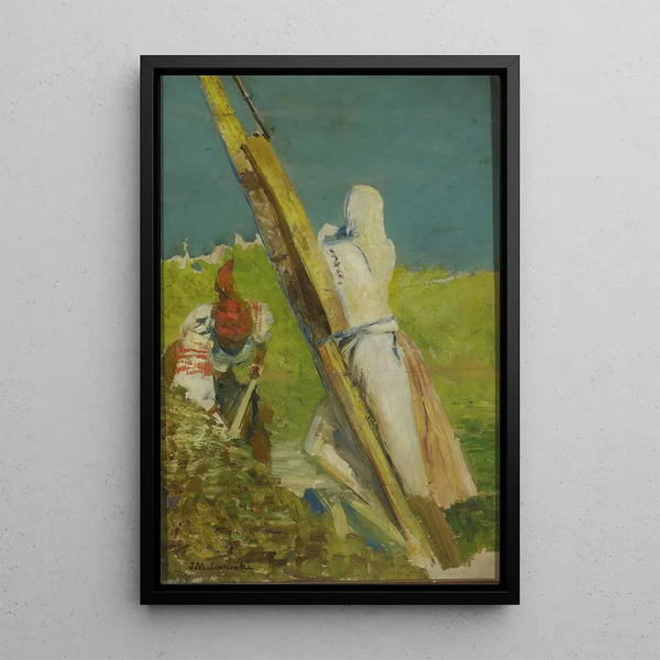 At the Well - Jacek Malczewski — framed artwork on a wall