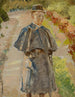 Sketch of a boy in the garden, son of artist Rafa - Jacek Malczewski — artwork view