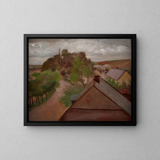 Rural landscape with a road - Jacek Malczewski — framed artwork on a wall