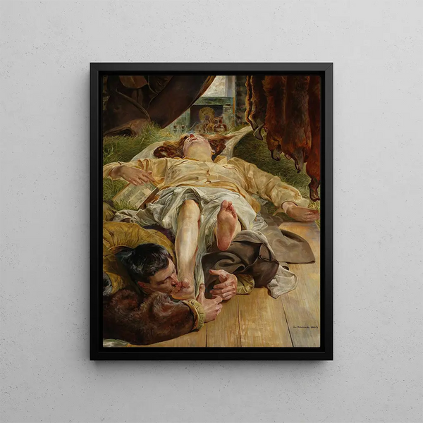 Death of Ellenai - Jacek Malczewski — framed artwork on a wall