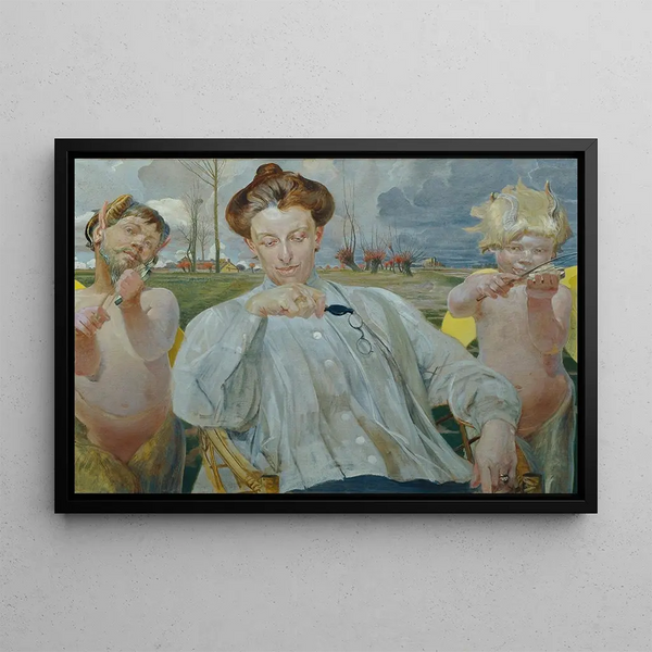 The artist's wife - Jacek Malczewski — framed artwork on a wall