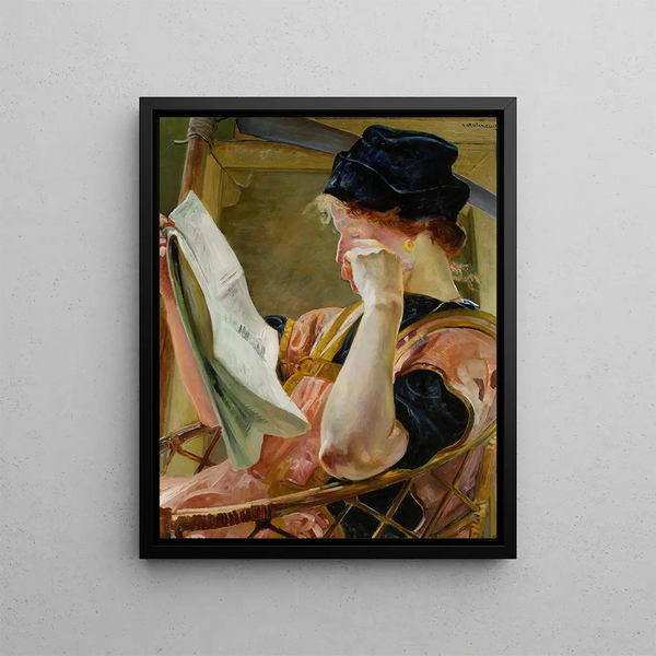 Female Model - Jacek Malczewski — framed artwork on a wall