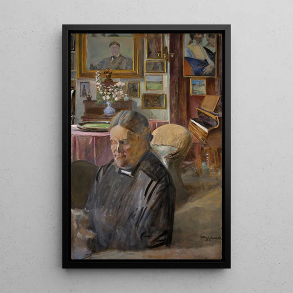 Helena, the artist's sister, indoors - Jacek Malczewski — framed artwork on a wall