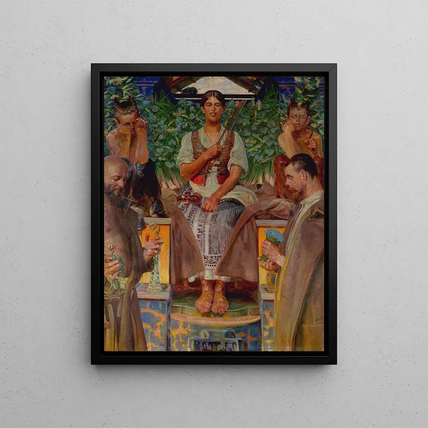 Homage to art and muse - Jacek Malczewski — framed artwork on a wall