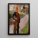 Landscape Painting with the Artist's Son on a Path - Jacek Malczewski — framed artwork on a wall