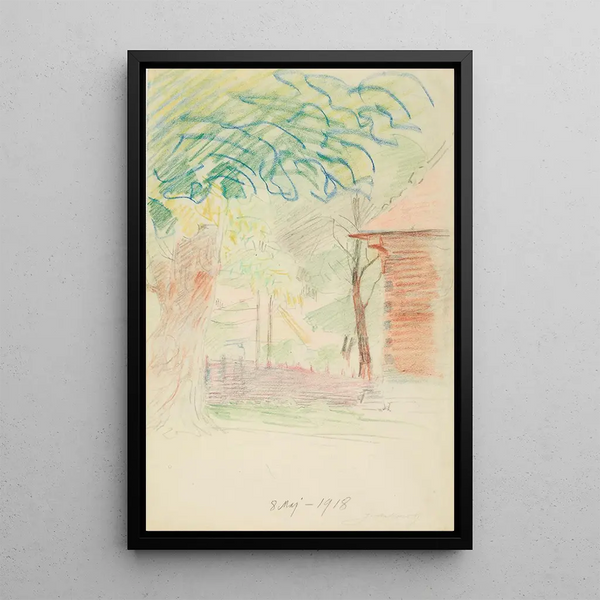 Motif of Lusawice - Jacek Malczewski — framed artwork on a wall