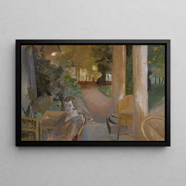 on the veranda - Jacek Malczewski — framed artwork on a wall