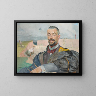 Portrait of Erazm Barcz - Jacek Malczewski — framed artwork on a wall