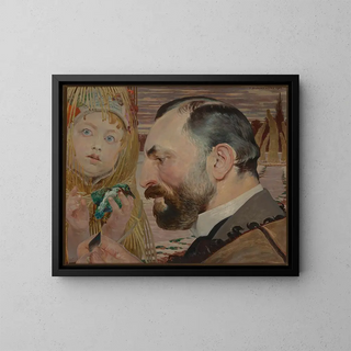 Portrait Painting of Feliks Jasieski - Jacek Malczewski — framed artwork on a wall